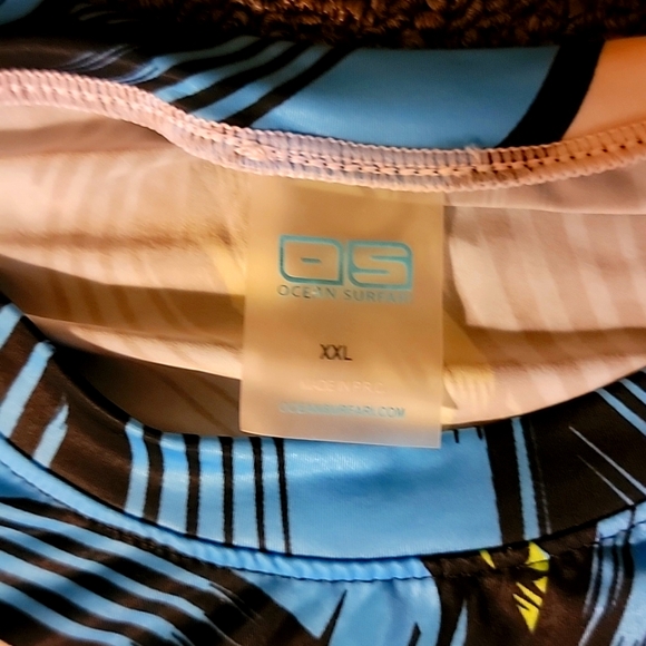 XXL Ocean Safari Squid Octapus Kraken Dynamic Blue Green Gray Long Sleeve Shirt - Picture 4 of 13